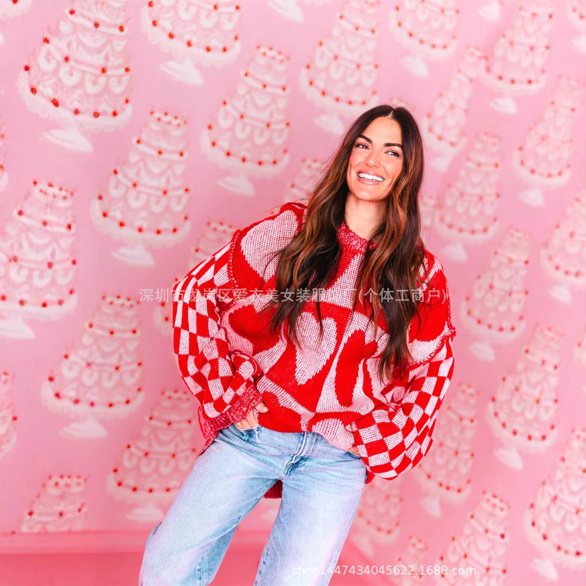 2026 Spring New Arrival Love Heart Round Neck Long Sleeve Lazy Style Mid Length Women Sweater Red White Pure Color
2026 Spring New Arrival Love Heart Round Neck Long Sleeve Lazy Style Mid Length Women Sweater Red White Pure Color