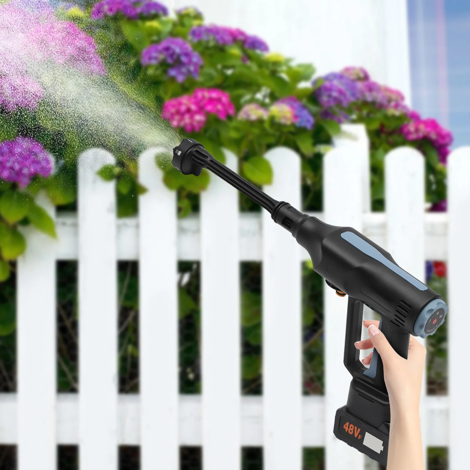 Portable Pressure Washer Cordless Pressure Washer w/ 6-in-1 Nozzle Electric Powered Washer for Car/Fence/Floor Cleaning&Watering 
Portable Pressure Washer Cordless Pressure Washer w/ 6-in-1 Nozzle Electric Powered Washer for Car/Fence/Floor Cleaning&Watering