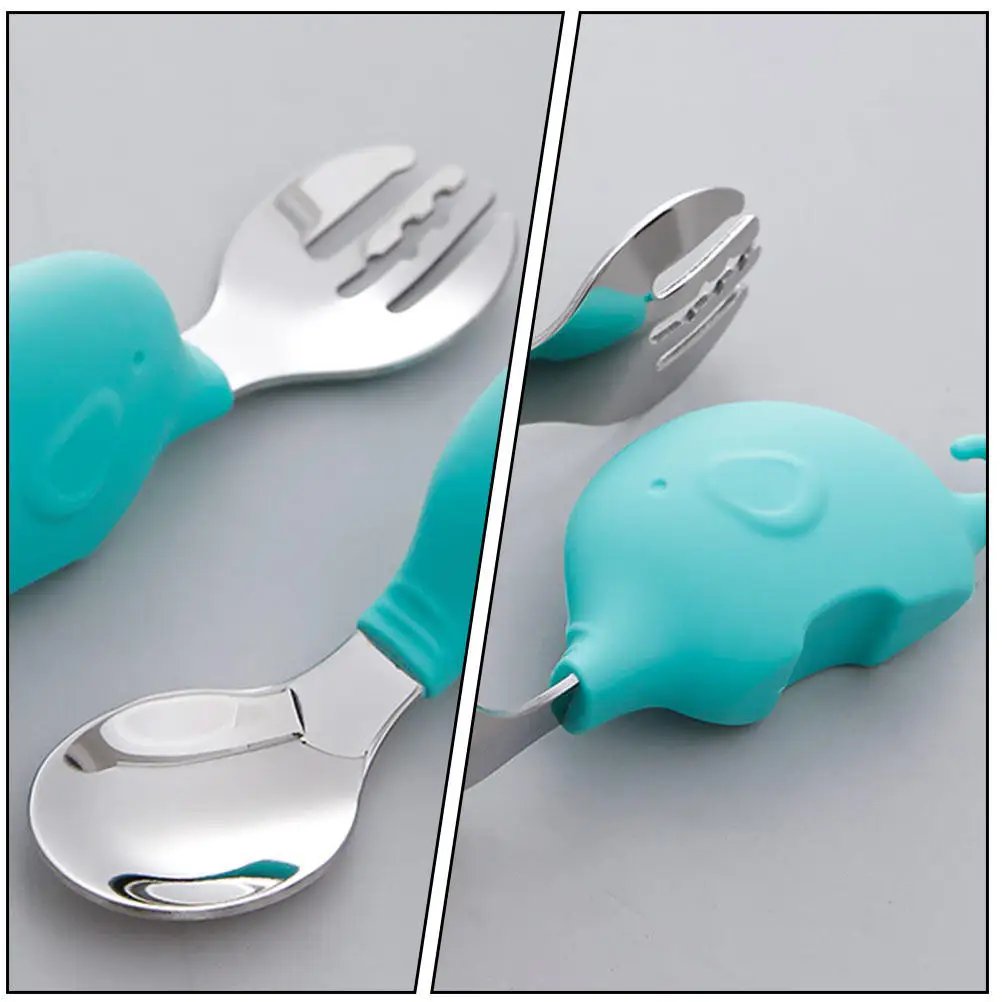 1Set Baby Eating Training Cutlery Set Spoon Fork for Infant Toddler Safe Silicone Stainless Tableware Compact Smooth Comfortable
1Set Baby Eating Training Cutlery Set Spoon Fork for Infant Toddler Safe Silicone Stainless Tableware Compact Smooth Comfortable