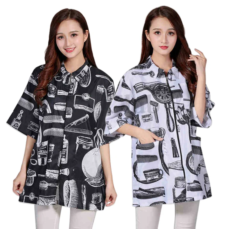 Short Sleeve Hairdressing Work Clothes Hair Salon Uniform Retro Style Barber Shop Hairdresser Robe Hairstylist Smock Anti Hair
Short Sleeve Hairdressing Work Clothes Hair Salon Uniform Retro Style Barber Shop Hairdresser Robe Hairstylist Smock Anti Hair