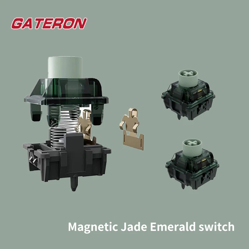 GATERON Magnetic Jade Emerald Switch, Tactile, Freely setting pre-travel, Hall Sensor Effect for Magnetic Keyboard Gaming Office 
GATERON Magnetic Jade Emerald Switch, Tactile, Freely setting pre-travel, Hall Sensor Effect for Magnetic Keyboard Gaming Office