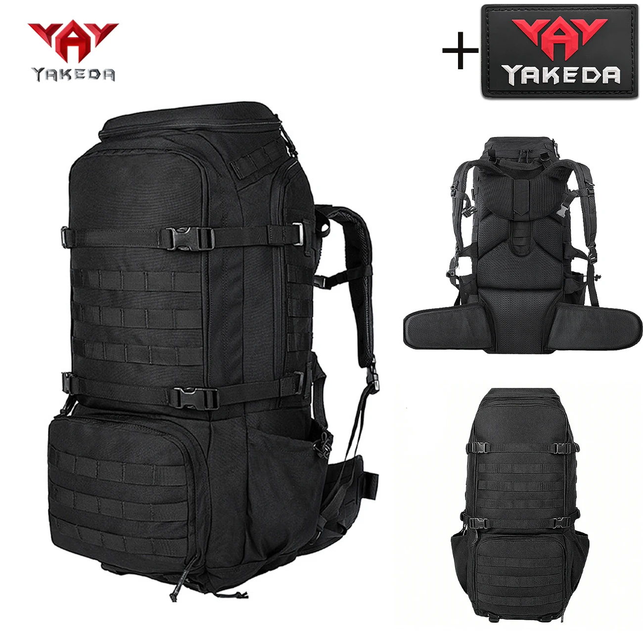 YAKEDA Large Capacity Travel Mountaineering Backpack Thickened Durable Fabric Shoulder Straps Adjustable MOLLE System
YAKEDA Large Capacity Travel Mountaineering Backpack Thickened Durable Fabric Shoulder Straps Adjustable MOLLE System