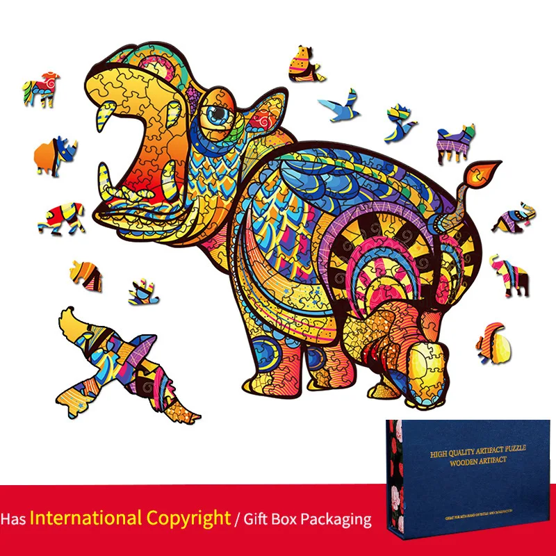Cartoon Hippo Wooden Puzzle Three-dimensional Animal Puzzle Children's Puzzle Adult Decompression Puzzle Holiday Creative Gift
Cartoon Hippo Wooden Puzzle Three-dimensional Animal Puzzle Children's Puzzle Adult Decompression Puzzle Holiday Creative Gift