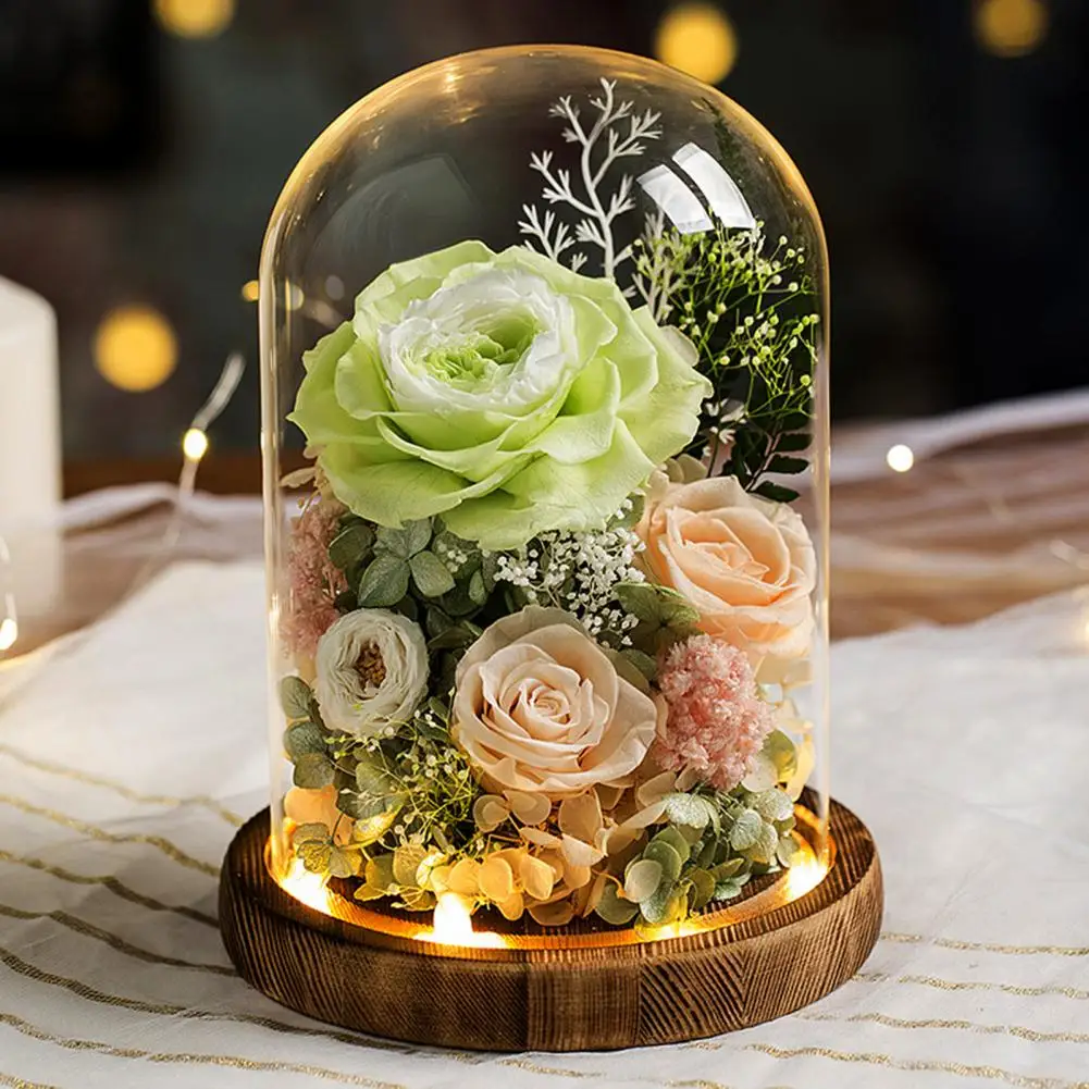 Bedroom Light Eternal Rose Preserved Real Infinity Rose Flower Glass Dome with Led Light Eternal Gift for Wife Girlfriend Mum
Bedroom Light Eternal Rose Preserved Real Infinity Rose Flower Glass Dome with Led Light Eternal Gift for Wife Girlfriend Mum