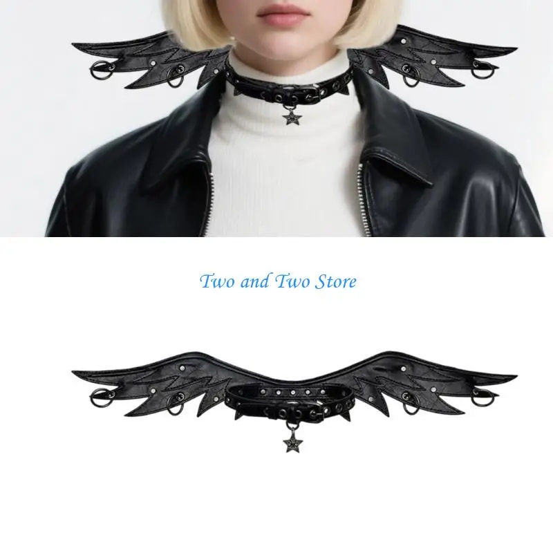 HX6F Fashion Angel Wing Design Necklace Lightweight Sturdy PU Leather Accessory
HX6F Fashion Angel Wing Design Necklace Lightweight Sturdy PU Leather Accessory