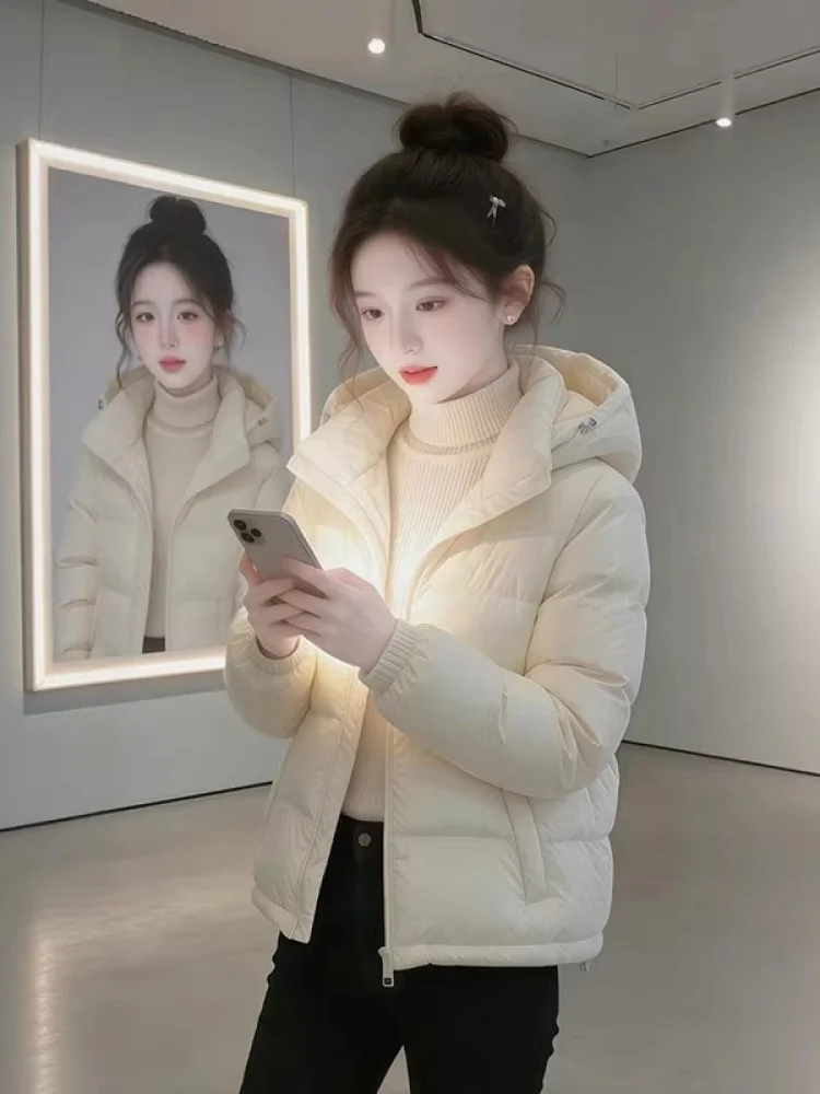 Fashionable Bread Coat Women's Hooded Jacket Mili White Winter Thickened Cotton Clothes Korean Style Commute Long Sleeve Zipper
Fashionable Bread Coat Women's Hooded Jacket Mili White Winter Thickened Cotton Clothes Korean Style Commute Long Sleeve Zipper