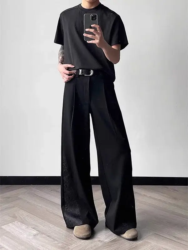 TANGZ STUDIO Ele Carved Pattern A-Line Wide Leg Casual Trousers Men's Floor-Length West Pants Straight Tube Jeans
TANGZ STUDIO Ele Carved Pattern A-Line Wide Leg Casual Trousers Men's Floor-Length West Pants Straight Tube Jeans