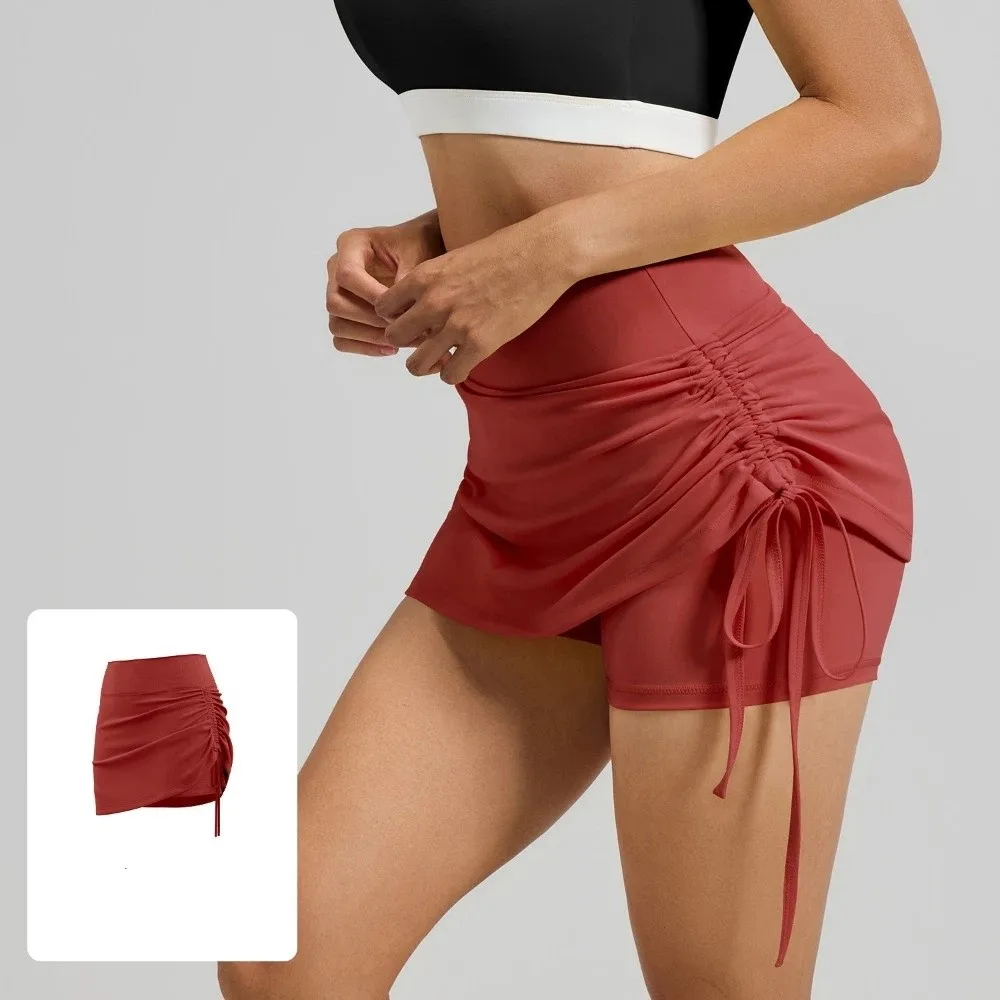 Tennis Skirt High Waist Sports Short Skirt Solid Color Side Drawstring Yoga Shorts Casual Leisure Running Shorts Pants Golf
Tennis Skirt High Waist Sports Short Skirt Solid Color Side Drawstring Yoga Shorts Casual Leisure Running Shorts Pants Golf