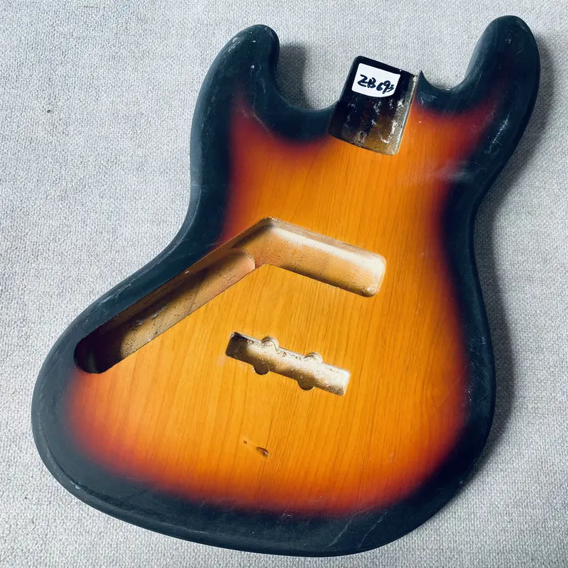 EB693 Left Hand Electric Bass Sunburst Color in Solid Wood Unfinished Jazz Bass Body for Replace and DIY with Damages
EB693 Left Hand Electric Bass Sunburst Color in Solid Wood Unfinished Jazz Bass Body for Replace and DIY with Damages