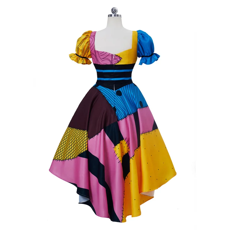 Christmas Cosplay Sally Costume Women Multicolor Dress Set Halloween Party Outfts
Christmas Cosplay Sally Costume Women Multicolor Dress Set Halloween Party Outfts