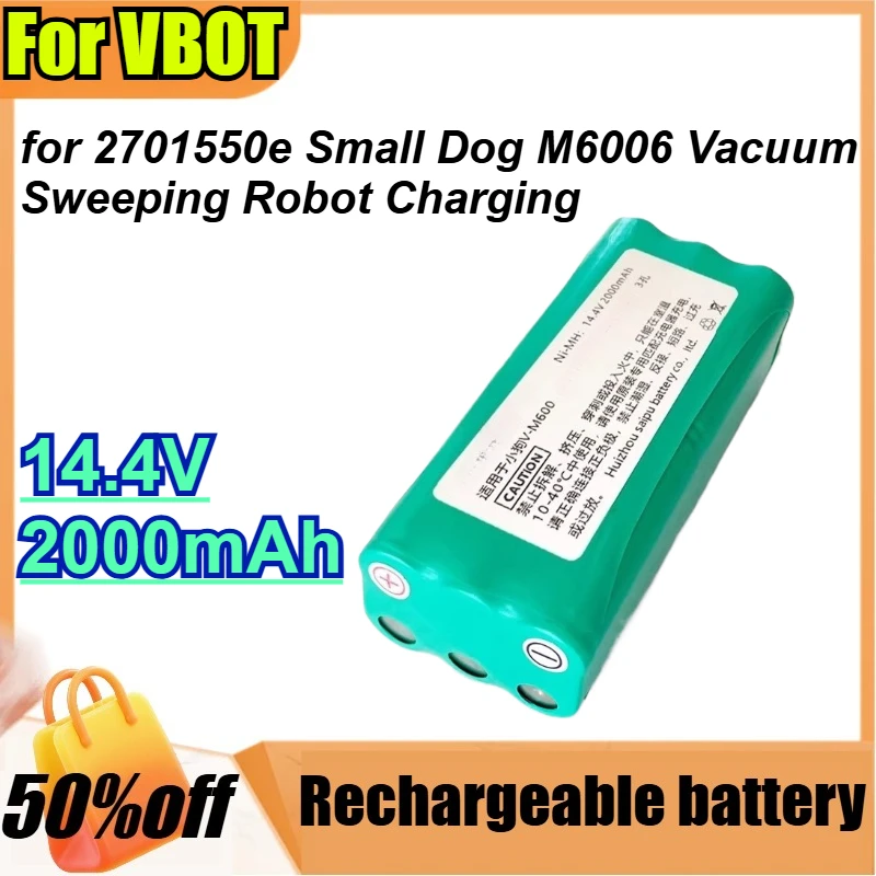 For VBOT T2701550e Small Dog M6006 Vacuum Sweeping Robot Charging Battery 14.4V 2000mAh Rechargeable battery
For VBOT T2701550e Small Dog M6006 Vacuum Sweeping Robot Charging Battery 14.4V 2000mAh Rechargeable battery