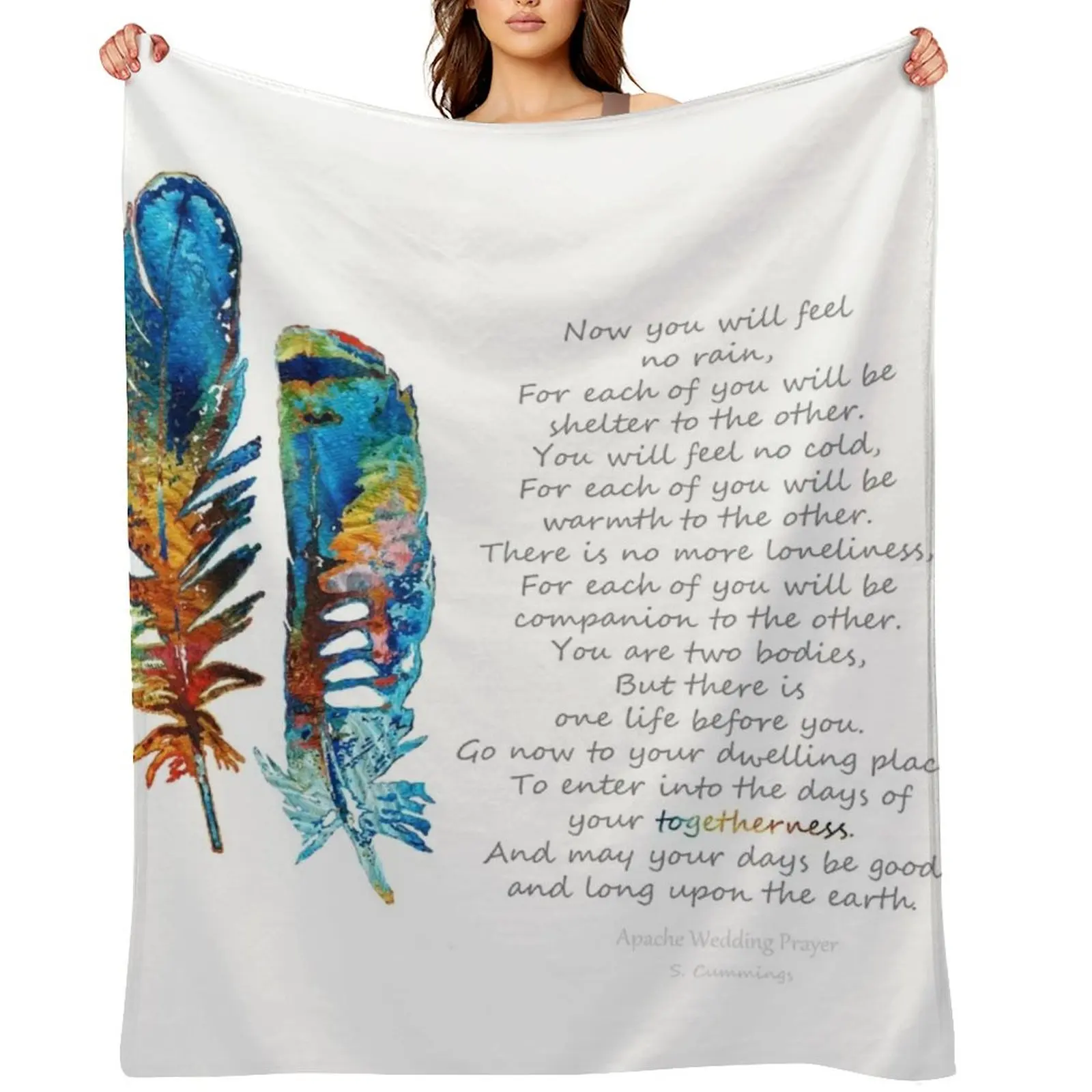 Togetherness - Native American Wedding Prayer - By Sharon Cummings Throw Blanket Decoratives Polar wednesday Blankets 
Togetherness - Native American Wedding Prayer - By Sharon Cummings Throw Blanket Decoratives Polar wednesday Blankets