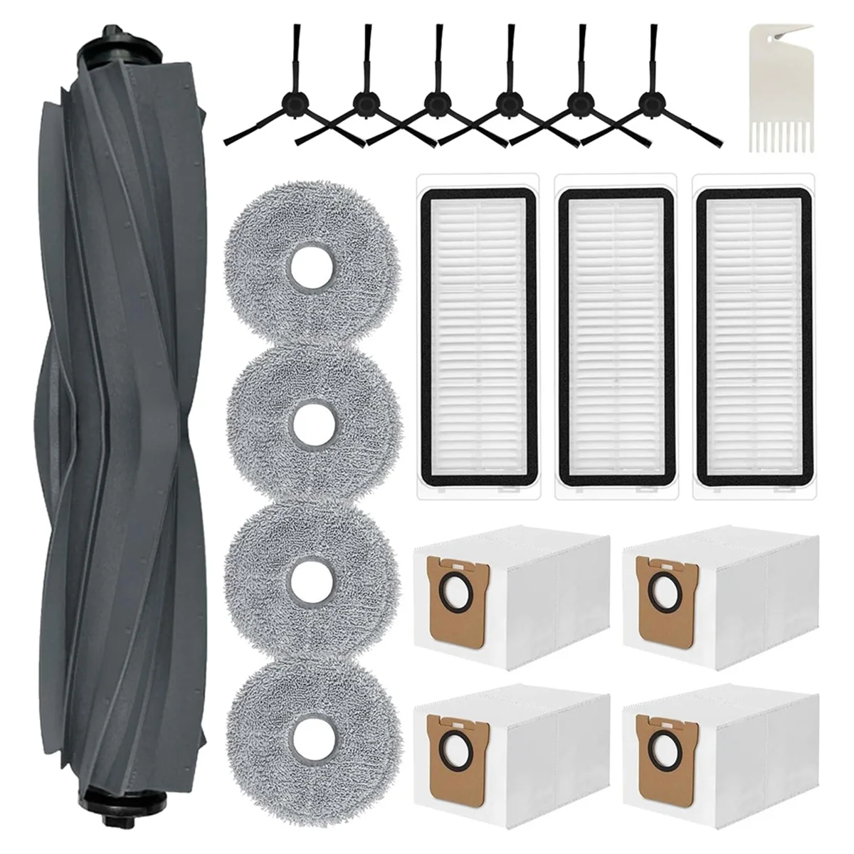 Accessories Kit for L20 Ultra Robot Vacuum Replacement Parts Main Side Brush Hepa Filters Mop Cloth Dust Bags
Accessories Kit for L20 Ultra Robot Vacuum Replacement Parts Main Side Brush Hepa Filters Mop Cloth Dust Bags