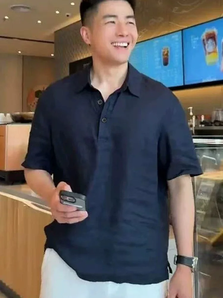 Lightweight Breathable Summer Men's Shirt Tagkita Linen Short Sleeve Casual Style T-Shirt Comfortable Loose Fit Plain Color
Lightweight Breathable Summer Men's Shirt Tagkita Linen Short Sleeve Casual Style T-Shirt Comfortable Loose Fit Plain Color