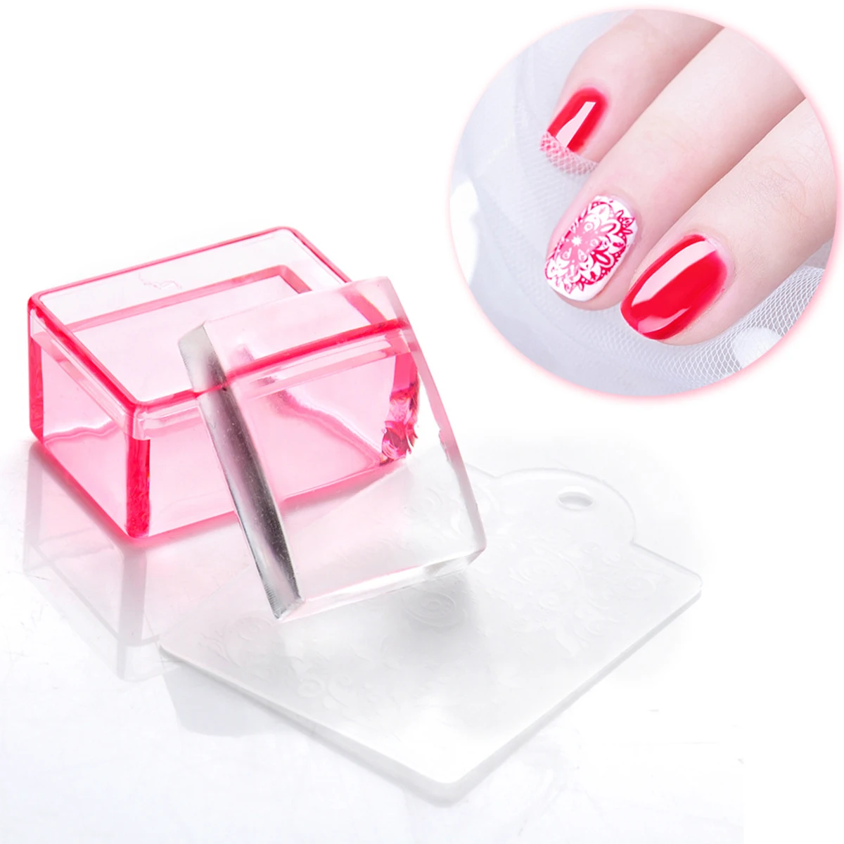 Silicone Nail Stamper Clear Rectangle Stamping Tools Premium Material Elastic Durable Manicure Beginner Practice Kits
Silicone Nail Stamper Clear Rectangle Stamping Tools Premium Material Elastic Durable Manicure Beginner Practice Kits