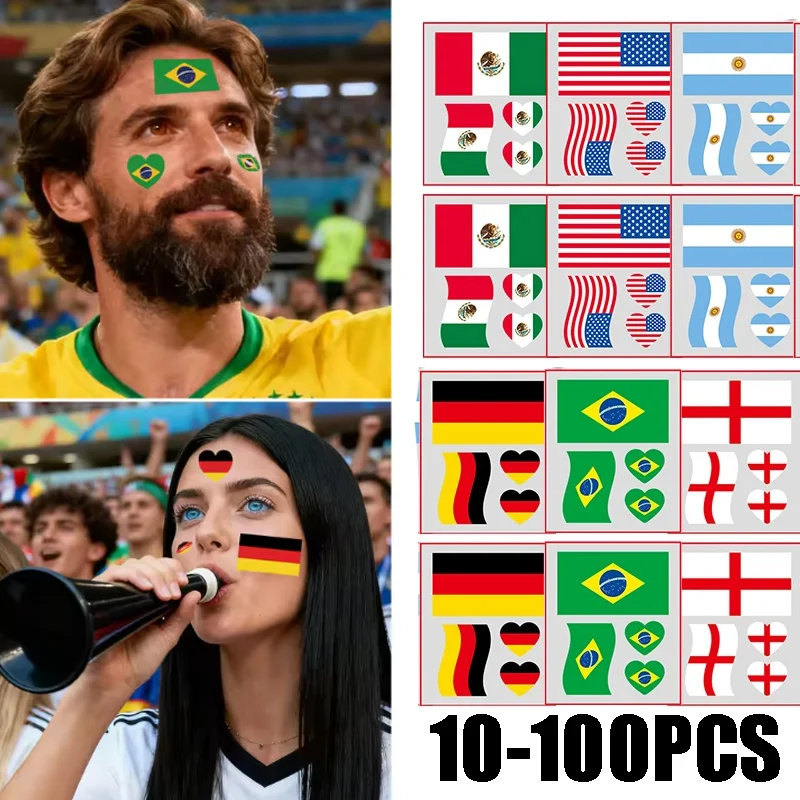 Waterproof Soccer Flag Tattoo Stickers Football Country Series for Sports Events Stand Out in Crowd Long-Lasting Easy To Apply
Waterproof Soccer Flag Tattoo Stickers Football Country Series for Sports Events Stand Out in Crowd Long-Lasting Easy To Apply