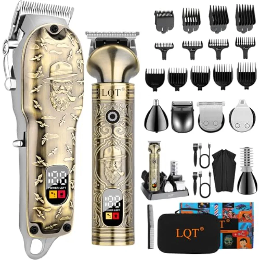 ® Professional Hair Clippers for Men - Cordless Electric Hair Trimmer and Beard Shaver Kit with Stainless Steel Blades, 12 Guid
® Professional Hair Clippers for Men - Cordless Electric Hair Trimmer and Beard Shaver Kit with Stainless Steel Blades, 12 Guid