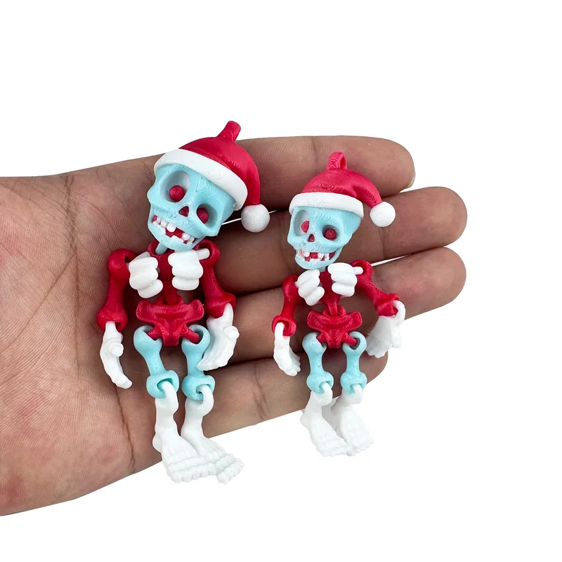 3D Printed Christmas Skull Doll Pendant Ornament Holiday Gift Halloween Figures Toys Movable Joints Collection Desk Decoration 
3D Printed Christmas Skull Doll Pendant Ornament Holiday Gift Halloween Figures Toys Movable Joints Collection Desk Decoration