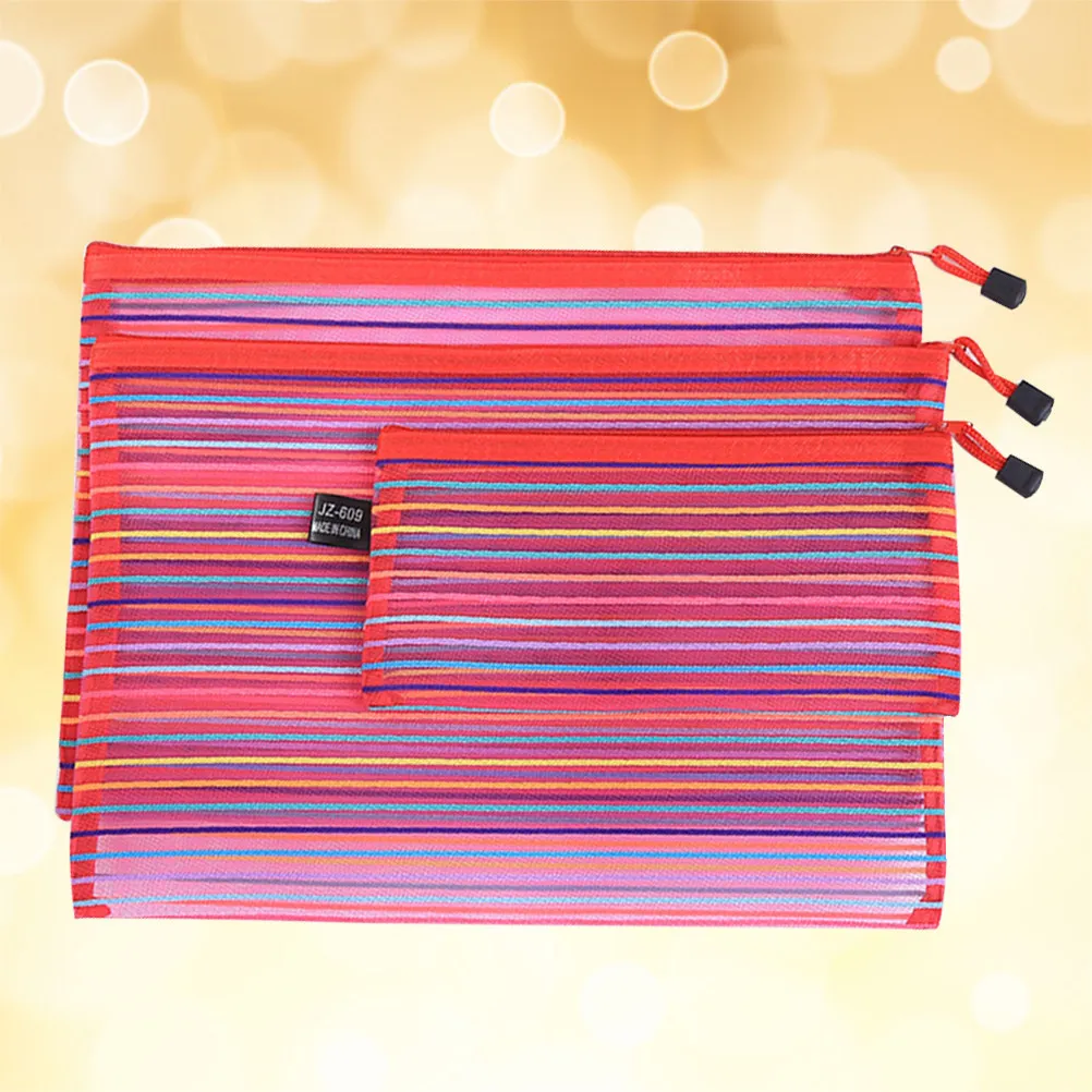 3Pcs Nylon Mesh File Organizer Portable Colorful Zipper Storage Bags Document Holder File Bag for School Office Travel
3Pcs Nylon Mesh File Organizer Portable Colorful Zipper Storage Bags Document Holder File Bag for School Office Travel