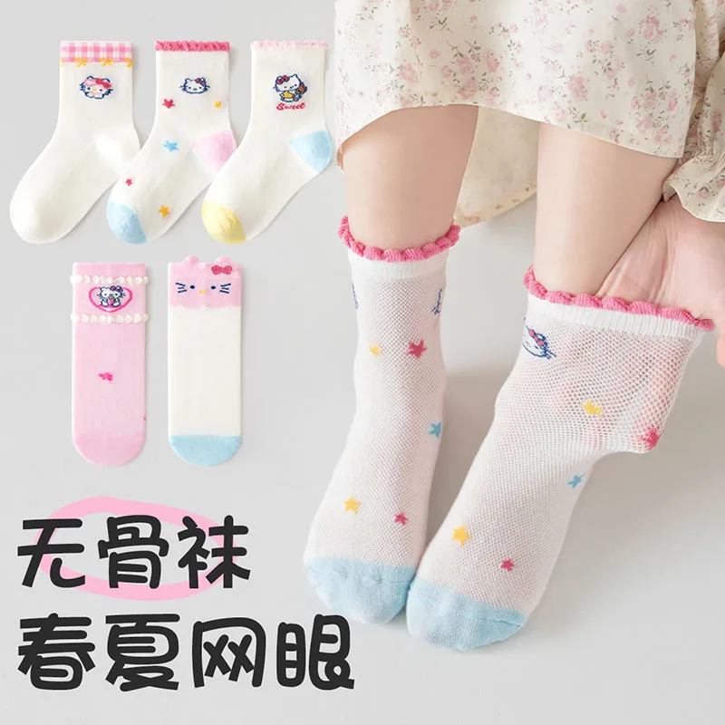 Sanrio Childrens Socks Spring/Summer Thin Cute Pink Girls Socks Middle Tube Breathable Mesh Socks Girls Gift
Sanrio Childrens Socks Spring/Summer Thin Cute Pink Girls Socks Middle Tube Breathable Mesh Socks Girls Gift