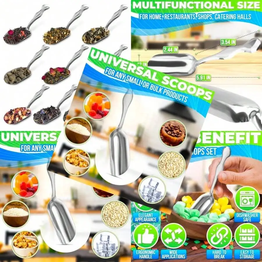 Stainless Steel Multipurpose Scoops For Kitchen Candy Coffee Ice Cream Bulk Food Storage
Stainless Steel Multipurpose Scoops For Kitchen Candy Coffee Ice Cream Bulk Food Storage