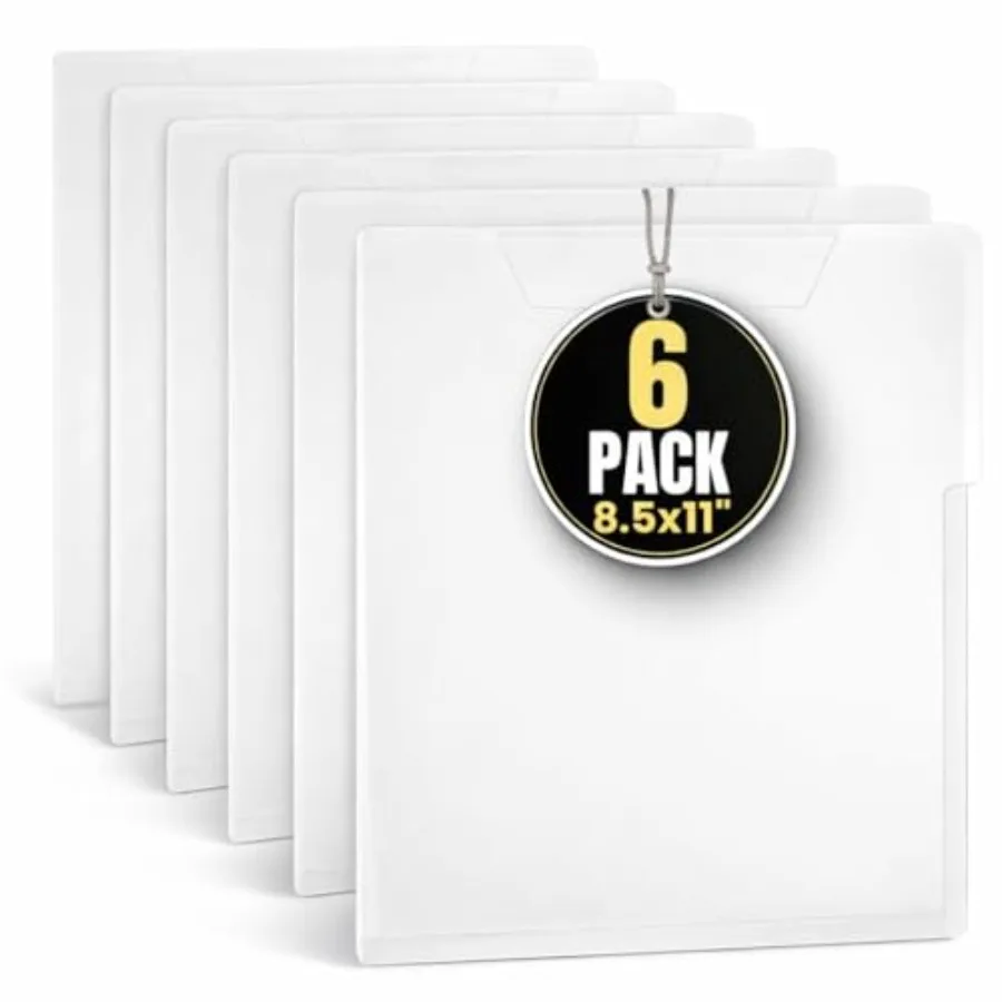 Clear Plastic Folder Letter Size, Poly File Folder 3 Tab, 6 Pack
Clear Plastic Folder Letter Size, Poly File Folder 3 Tab, 6 Pack