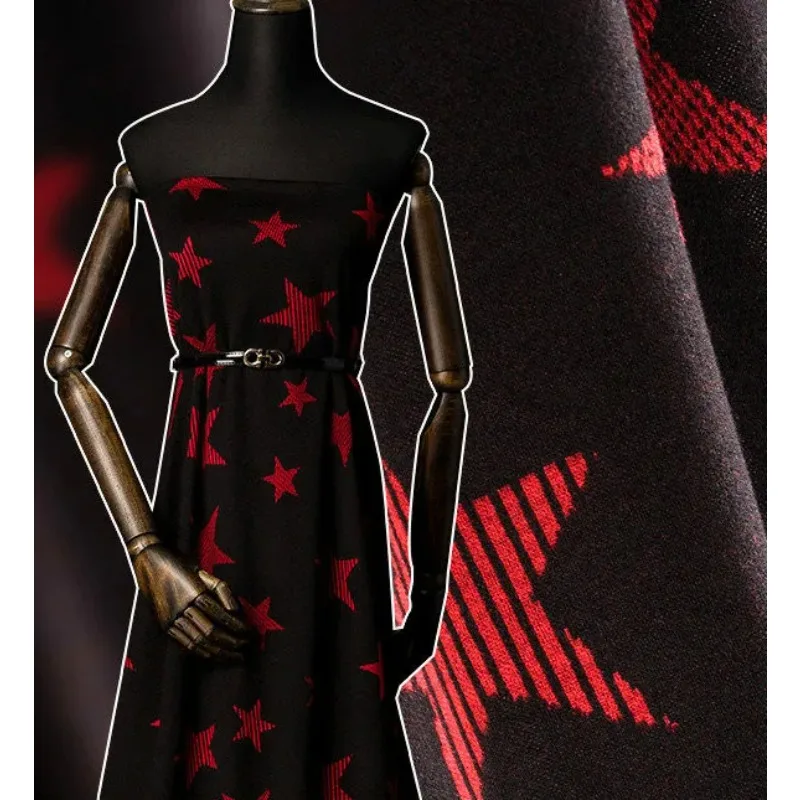 Knitted Stretch Velvet Fabric High-end Fashion Material Autumn and Winter Wool Jacquard Dress Five-pointed Star Printed Fabric
Knitted Stretch Velvet Fabric High-end Fashion Material Autumn and Winter Wool Jacquard Dress Five-pointed Star Printed Fabric
