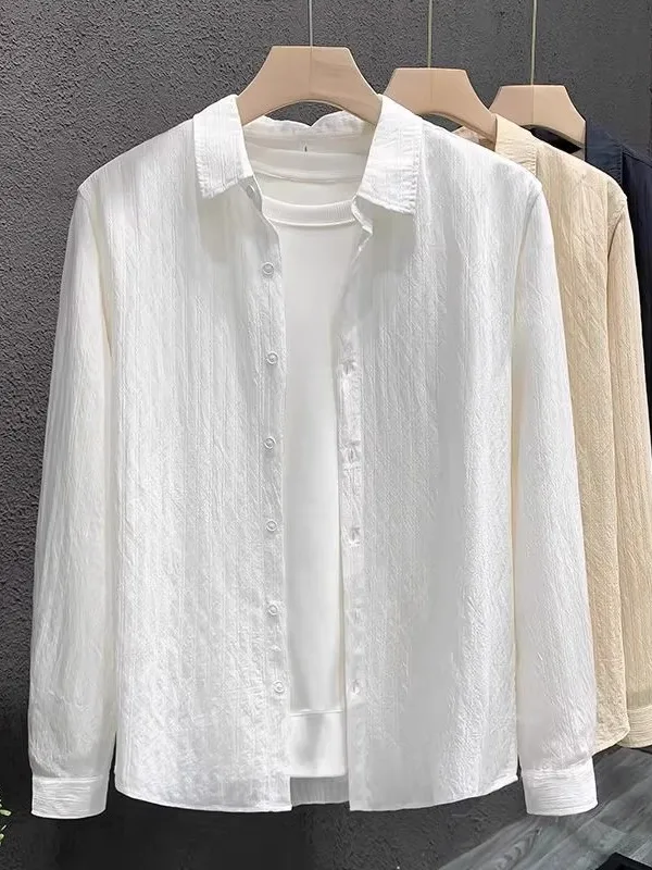 Faionable Casual Long Sve irt Мужская роскошная легкая весна-лето Новая верхняя стойка Sle Haome Fit Busin irt
Faionable Casual Long Sve irt Мужская роскошная легкая весна-лето Новая верхняя стойка Sle Haome Fit Busin irt