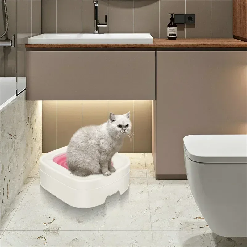Cat With Plastic Reusable The Learn Training Cat Toilet Trainer Use Box To Base Cats Litter
Cat With Plastic Reusable The Learn Training Cat Toilet Trainer Use Box To Base Cats Litter
