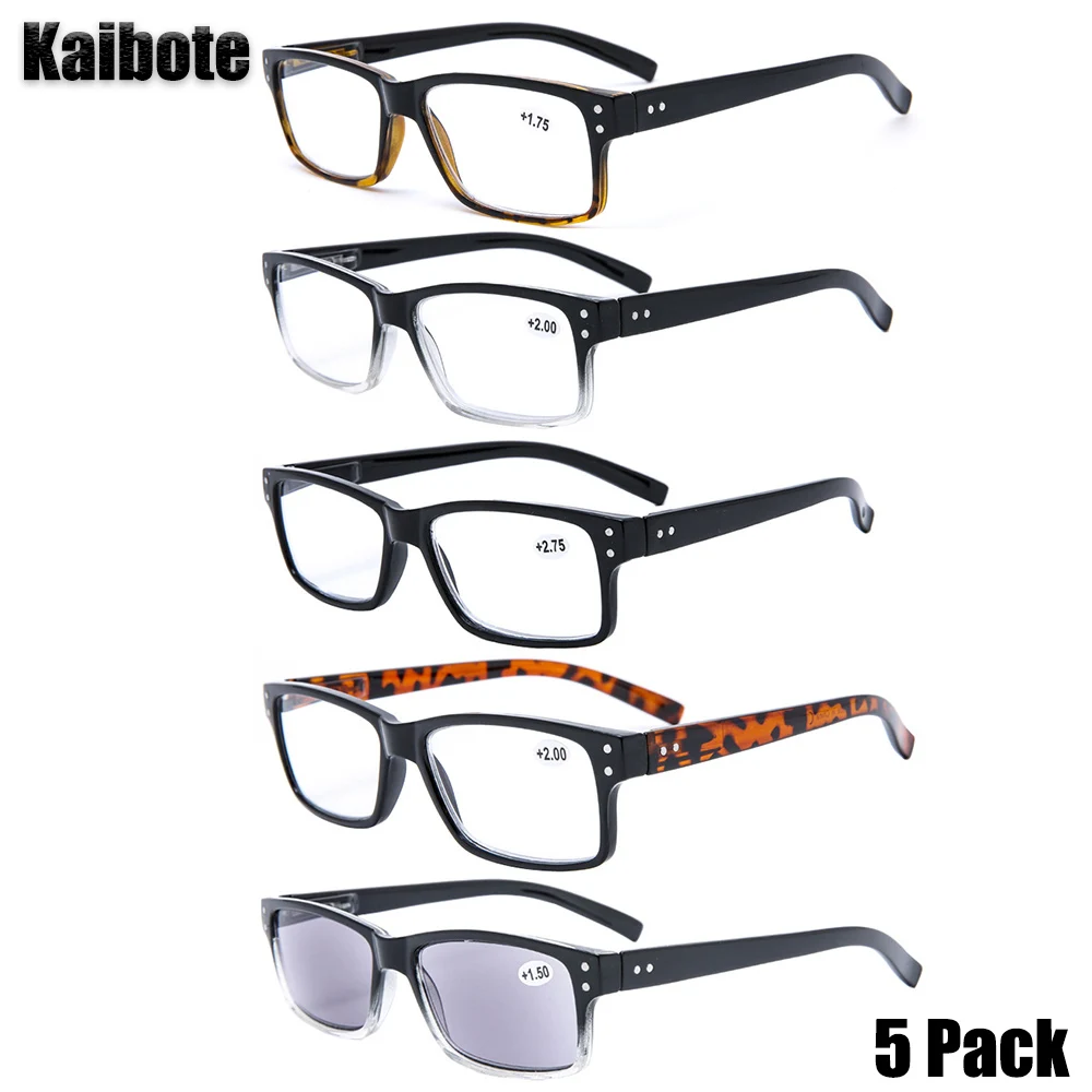 5 Pack Vintage Men Reading Glasses Spring Hinge Includes Sunshine Reader, High Quality Business Style Male Presbyopic Eyeglasse
5 Pack Vintage Men Reading Glasses Spring Hinge Includes Sunshine Reader, High Quality Business Style Male Presbyopic Eyeglasse