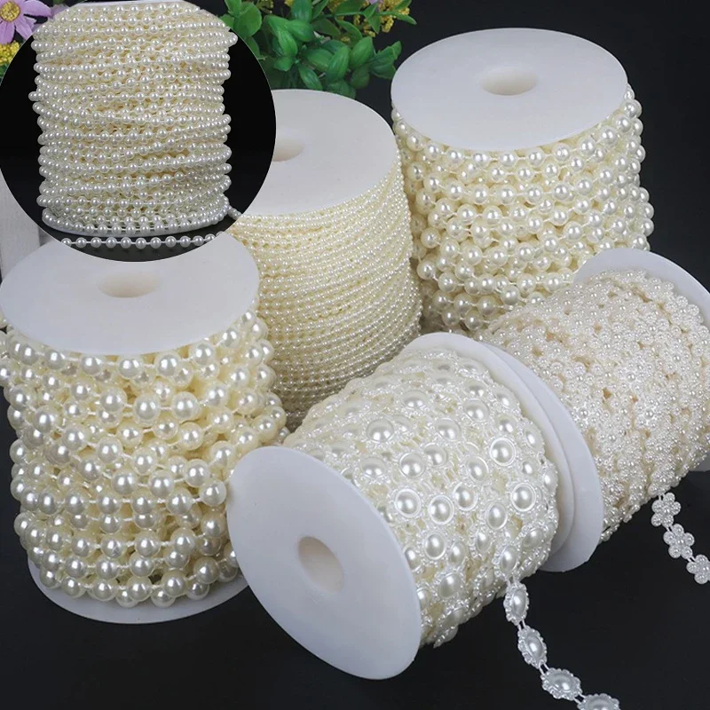 2-5Meter Fishing Line Artificial Pearls Flower Beads Chain Garland Flowers Diy Beige String Bead Wedding Party Decor Accessories
2-5Meter Fishing Line Artificial Pearls Flower Beads Chain Garland Flowers Diy Beige String Bead Wedding Party Decor Accessories