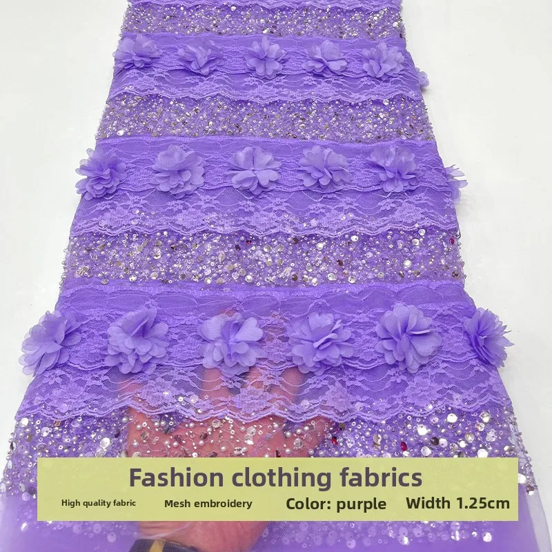 French Lace Mesh Sequins Embroidery Fabric for 3D Pattern Bubble Bead Dress Clothing Diy Cloth By The Yard Sewing Material
French Lace Mesh Sequins Embroidery Fabric for 3D Pattern Bubble Bead Dress Clothing Diy Cloth By The Yard Sewing Material