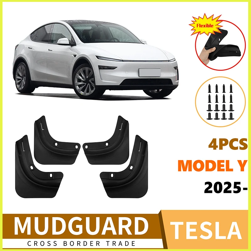 Подходит для Tesla MODEL Y 2025, новая версия, брызговики из мягкой резины TPE, расширители колесных арок для Model Y
Подходит для Tesla MODEL Y 2025, новая версия, брызговики из мягкой резины TPE, расширители колесных арок для Model Y