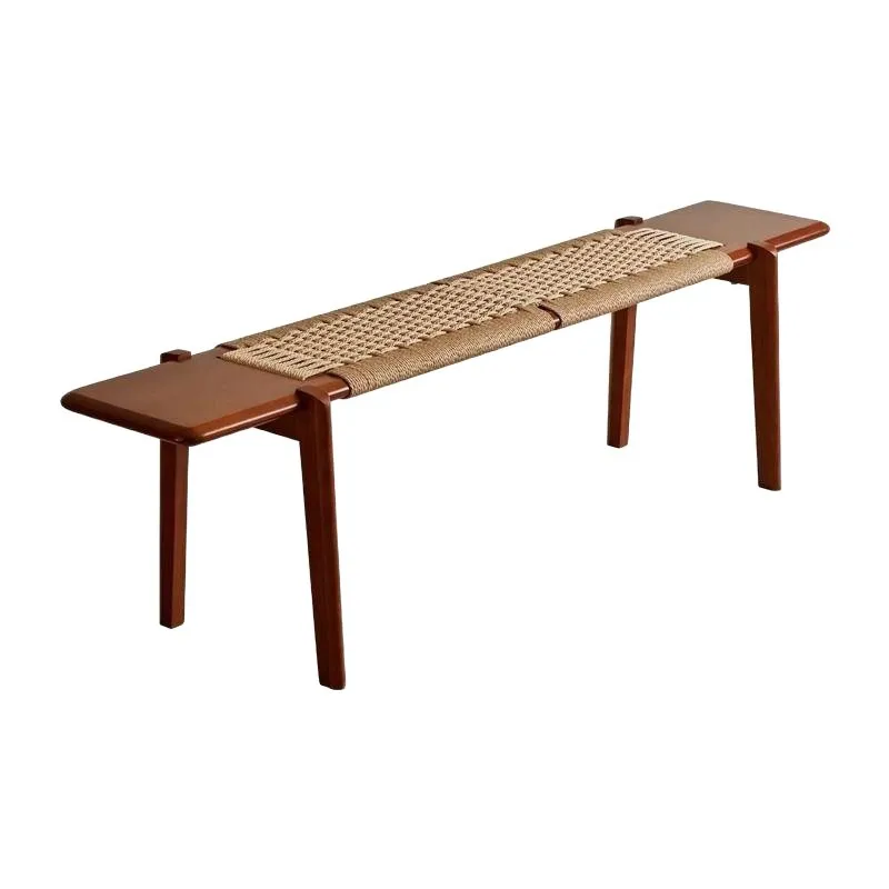 Solid wood rope porch shoe changing bench Japanese bedroom bedside household dining chair
Solid wood rope porch shoe changing bench Japanese bedroom bedside household dining chair