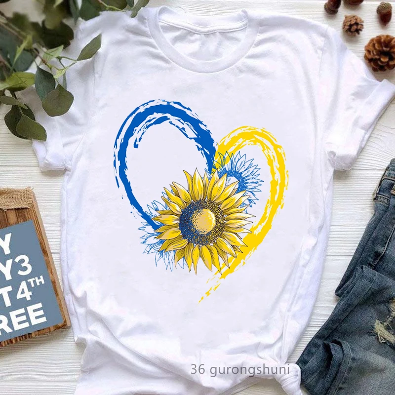 2024 Love Ukbaine Graphic Print Tshirt Women Sunflower Ykpaiha T Shirt Femme White Short Sleeve T-Shirt Female Streetwear
2024 Love Ukbaine Graphic Print Tshirt Women Sunflower Ykpaiha T Shirt Femme White Short Sleeve T-Shirt Female Streetwear