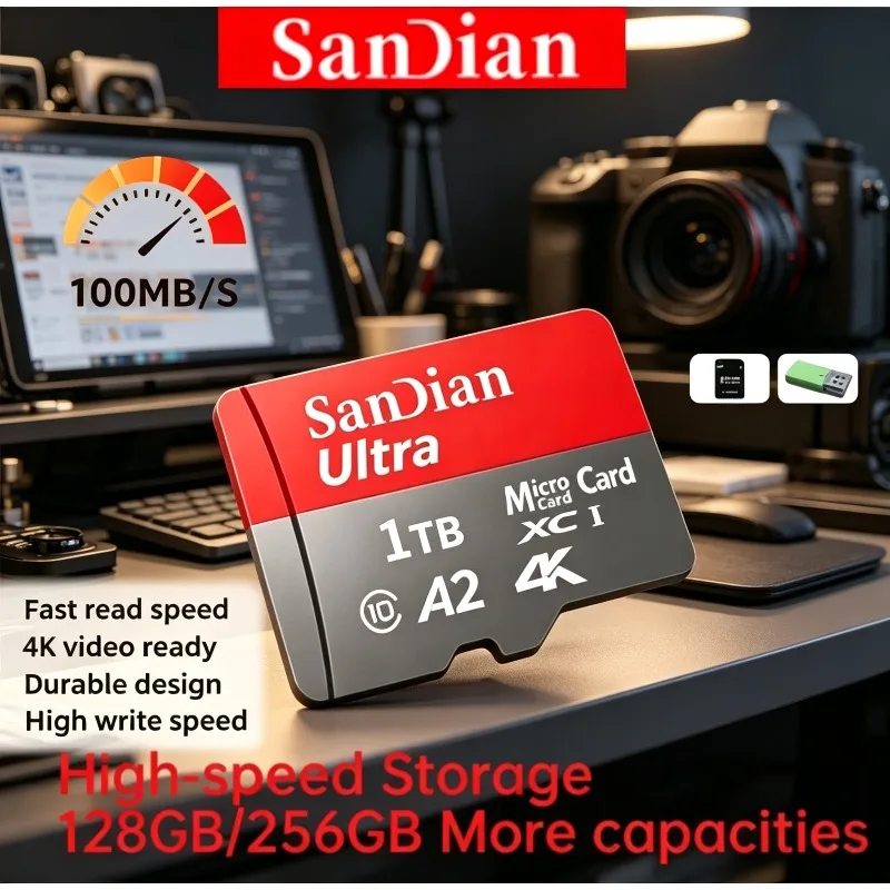 for Camera, Phones, Tablets 100% Original Mini TF Card Reader + 128GB Original Memory Card – U3 High Speed Micro TF/SD Card
for Camera, Phones, Tablets 100% Original Mini TF Card Reader + 128GB Original Memory Card – U3 High Speed Micro TF/SD Card