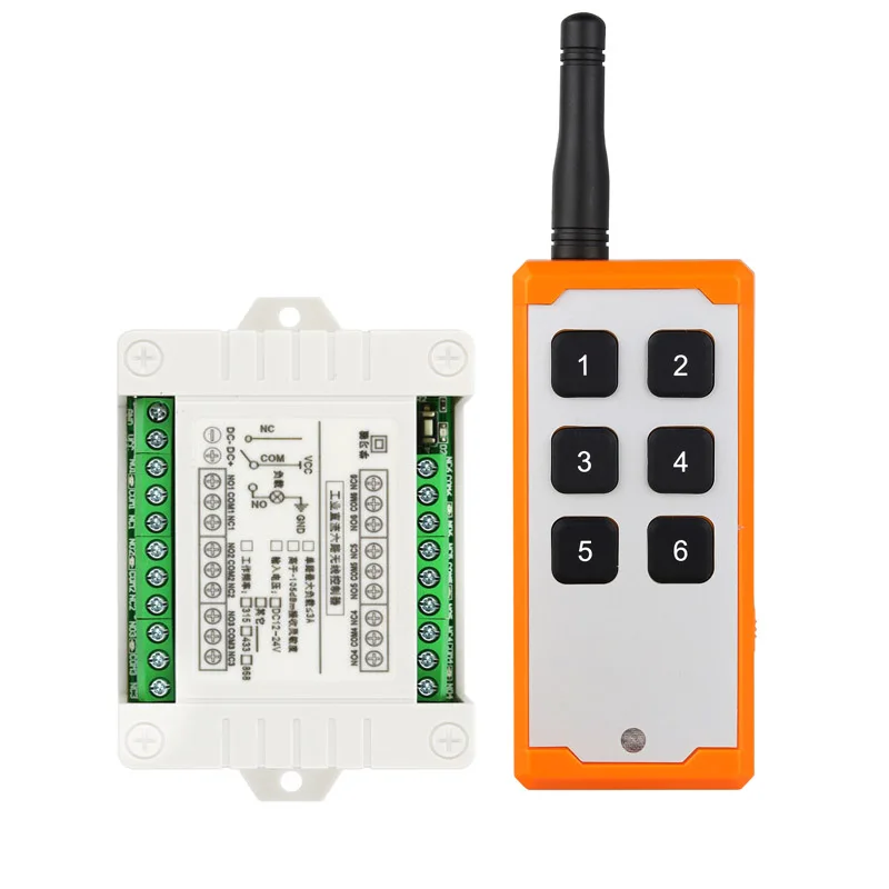 Universal 433mhz DC12V 24V 6 channel RF Wireless Remote Control switch system Receiver Transmitter lighting power
Universal 433mhz DC12V 24V 6 channel RF Wireless Remote Control switch system Receiver Transmitter lighting power