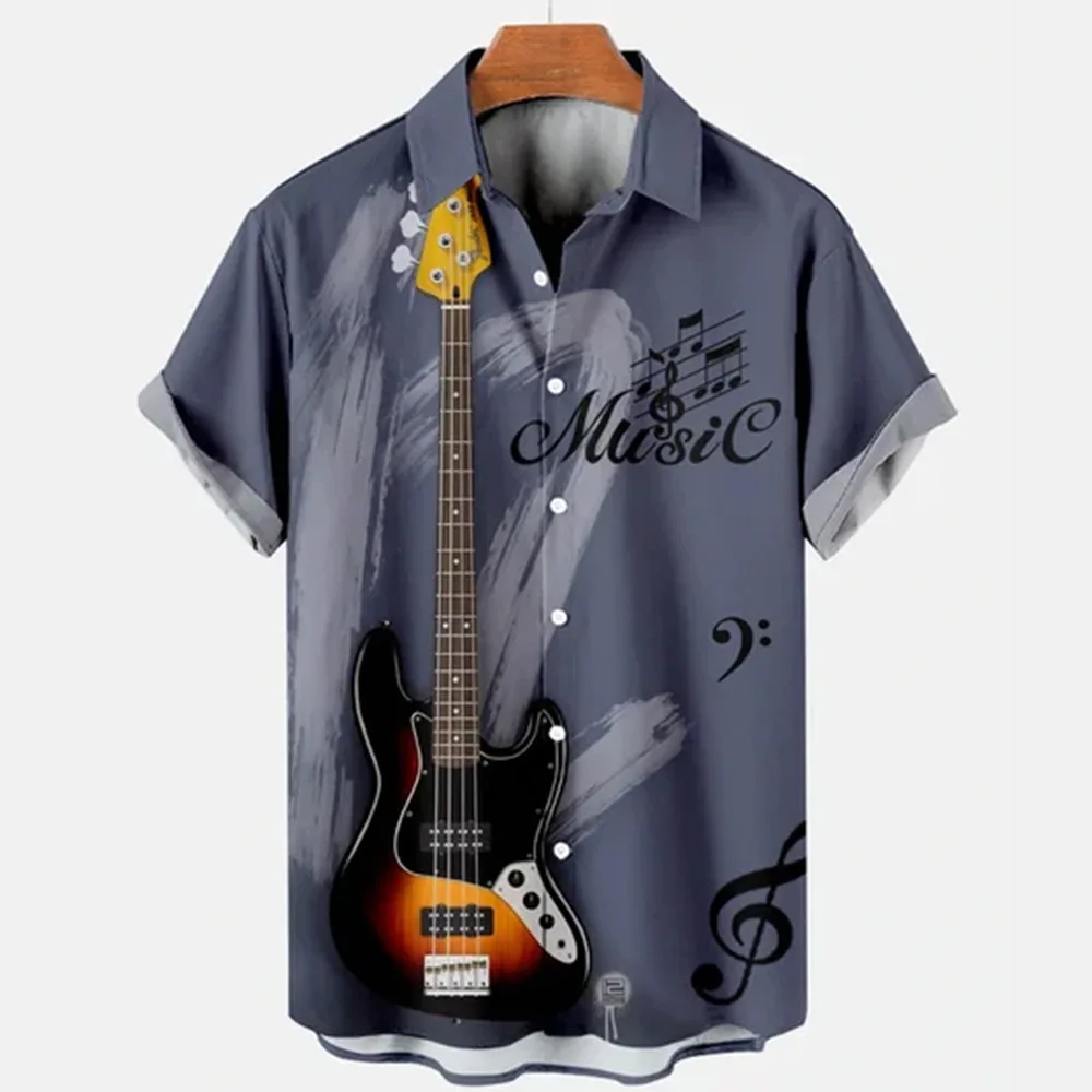 Hawaiian shirt men's beach vacation short sleeved 2025 new summer casual fashion music guitar party pattern 3D printing
Hawaiian shirt men's beach vacation short sleeved 2025 new summer casual fashion music guitar party pattern 3D printing