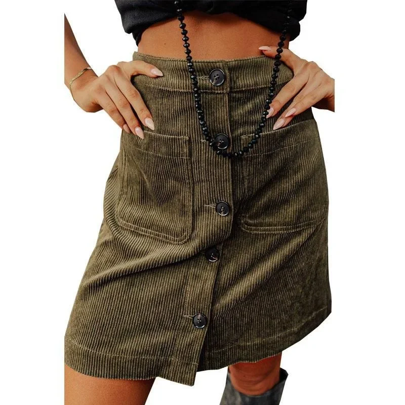 Solid Vintage Short Skirt For Women 2025 Summer Fashion Women's Corduroy High Waist Mini Skirt Female Street Wrapped Hip Skirt
Solid Vintage Short Skirt For Women 2025 Summer Fashion Women's Corduroy High Waist Mini Skirt Female Street Wrapped Hip Skirt