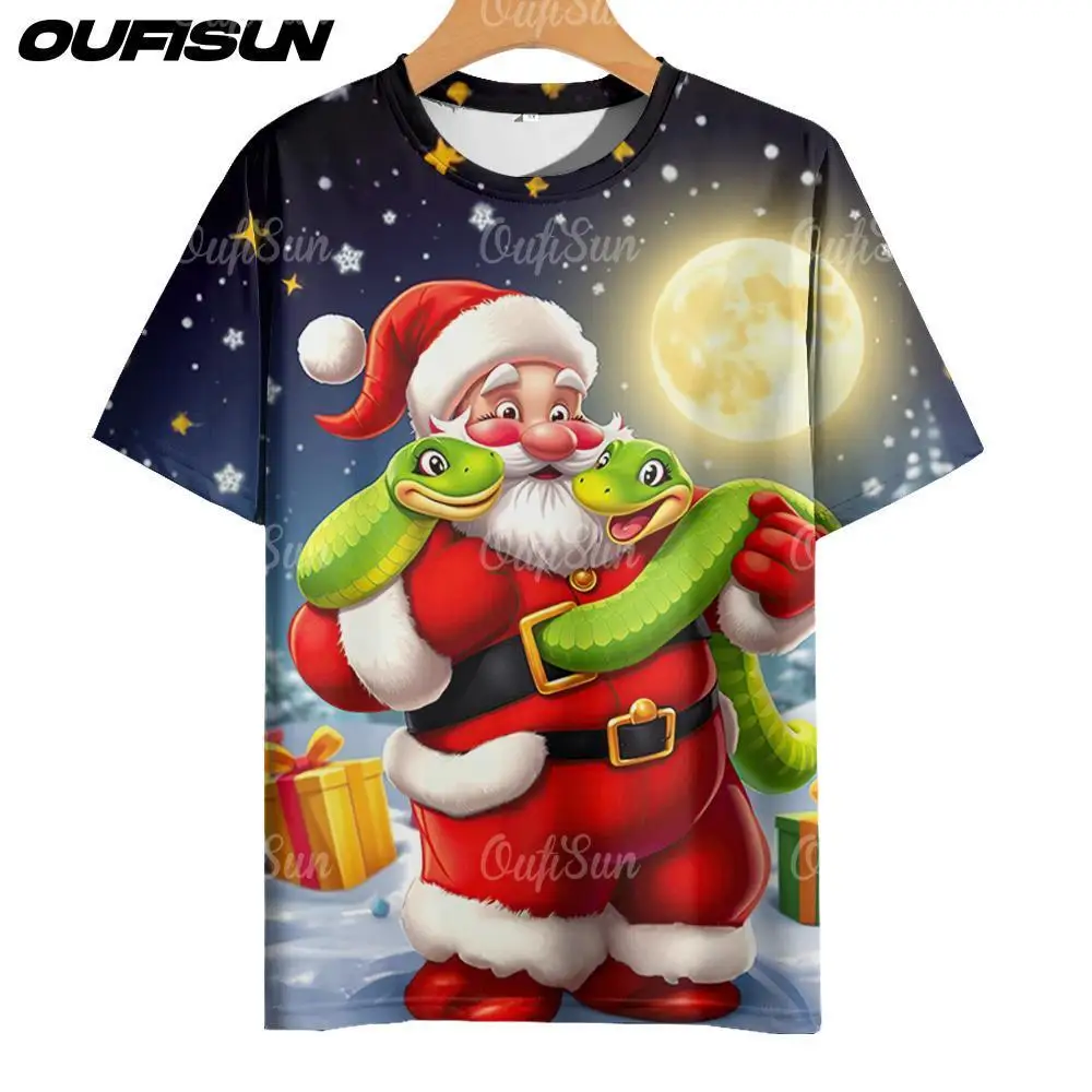 Christmas Men's T-Shirt Santa Claus Graphic Print Tees Summer Casual Short Sleeve Tops Funny T-Shirt Men Oversized Clothing 2025
Christmas Men's T-Shirt Santa Claus Graphic Print Tees Summer Casual Short Sleeve Tops Funny T-Shirt Men Oversized Clothing 2025