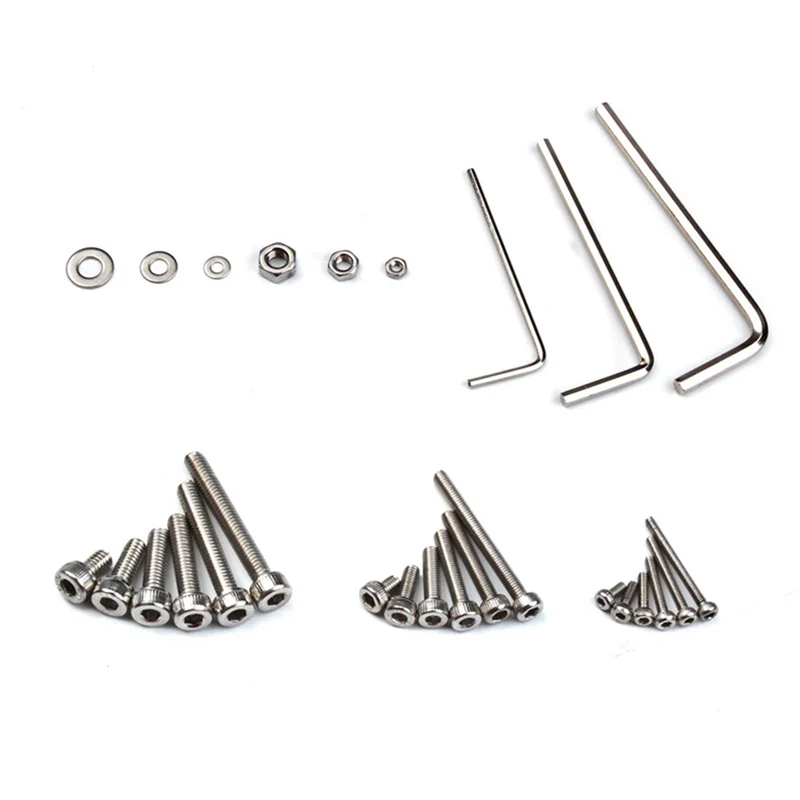 【Rushed】2160PCS M2/M3/M4 Stainless Steel Hex Socket Bolt And Nuts Set Fastener Hardware Hexagon Socket Head Cap Screws
【Rushed】2160PCS M2/M3/M4 Stainless Steel Hex Socket Bolt And Nuts Set Fastener Hardware Hexagon Socket Head Cap Screws