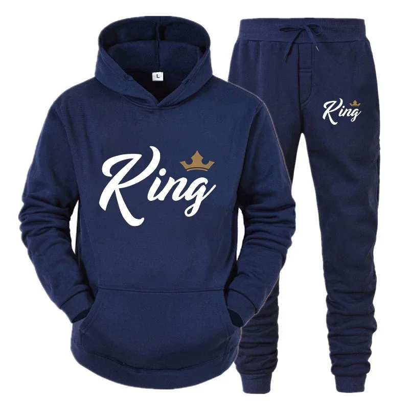 Couple Sportwear 2022 Fashion Set KING QUEEN Printed Lover Hooded Suits Hoodie and Pants 2pcs Set Streetwear Men Women Clothing
Couple Sportwear 2022 Fashion Set KING QUEEN Printed Lover Hooded Suits Hoodie and Pants 2pcs Set Streetwear Men Women Clothing