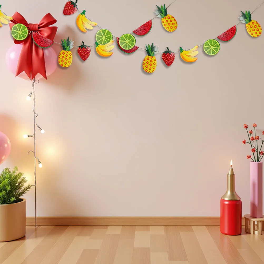 2pcs Fruits Theme Party Banner Bright Garland Flags Summer Birthday Decoration Pineapple Banana Shape Streamer Hanging Supplies
2pcs Fruits Theme Party Banner Bright Garland Flags Summer Birthday Decoration Pineapple Banana Shape Streamer Hanging Supplies