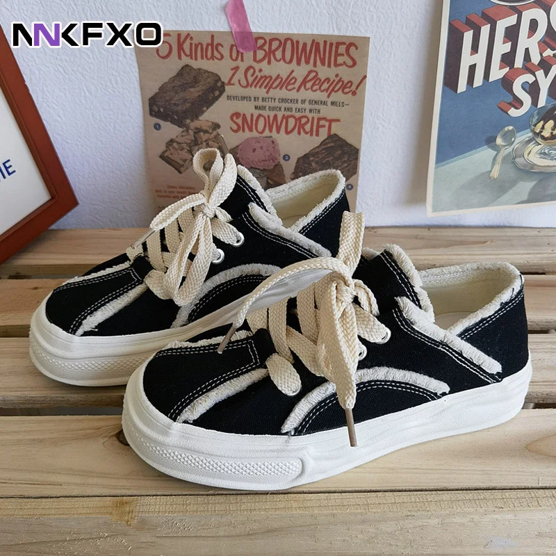 2023 New Fashion Autumn Women Canvas Shoes Versatile Casual Shoes Board Shoes Female Lace-up Flat Shoes Black Beige Shoes QB045
2023 New Fashion Autumn Women Canvas Shoes Versatile Casual Shoes Board Shoes Female Lace-up Flat Shoes Black Beige Shoes QB045
