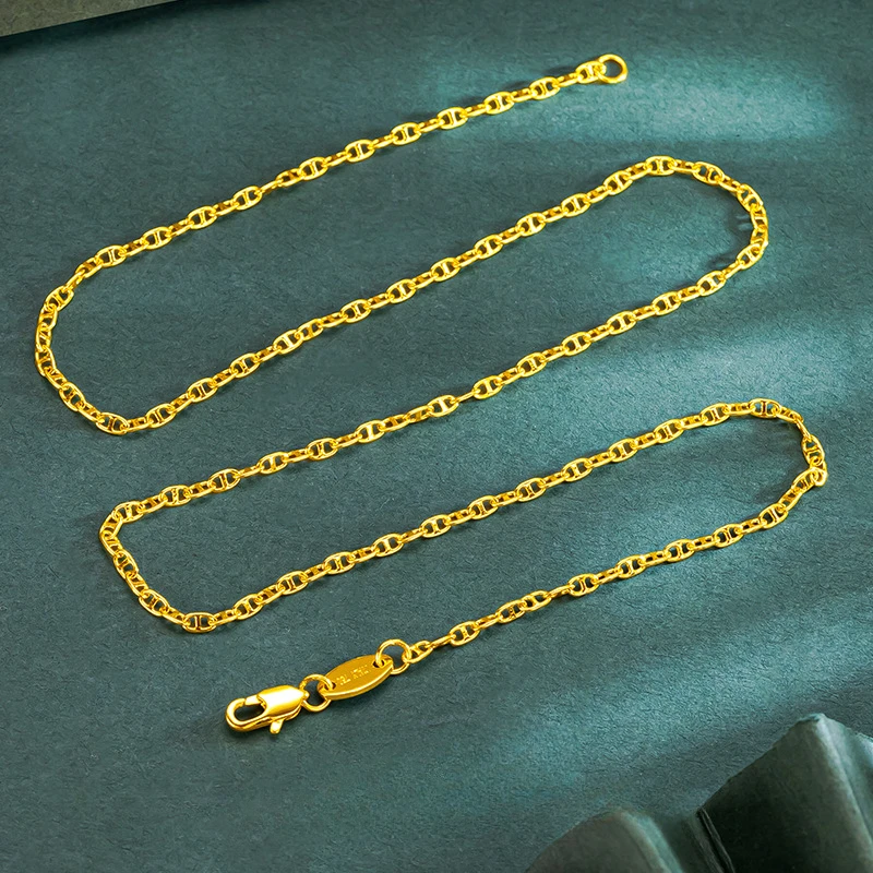 Classic 14kt Gold Color Pig Nose Necklace Pendant for For Women Light Luxury Box Necklace Chain for Women Jewelry Gifts Not Fade
Classic 14kt Gold Color Pig Nose Necklace Pendant for For Women Light Luxury Box Necklace Chain for Women Jewelry Gifts Not Fade