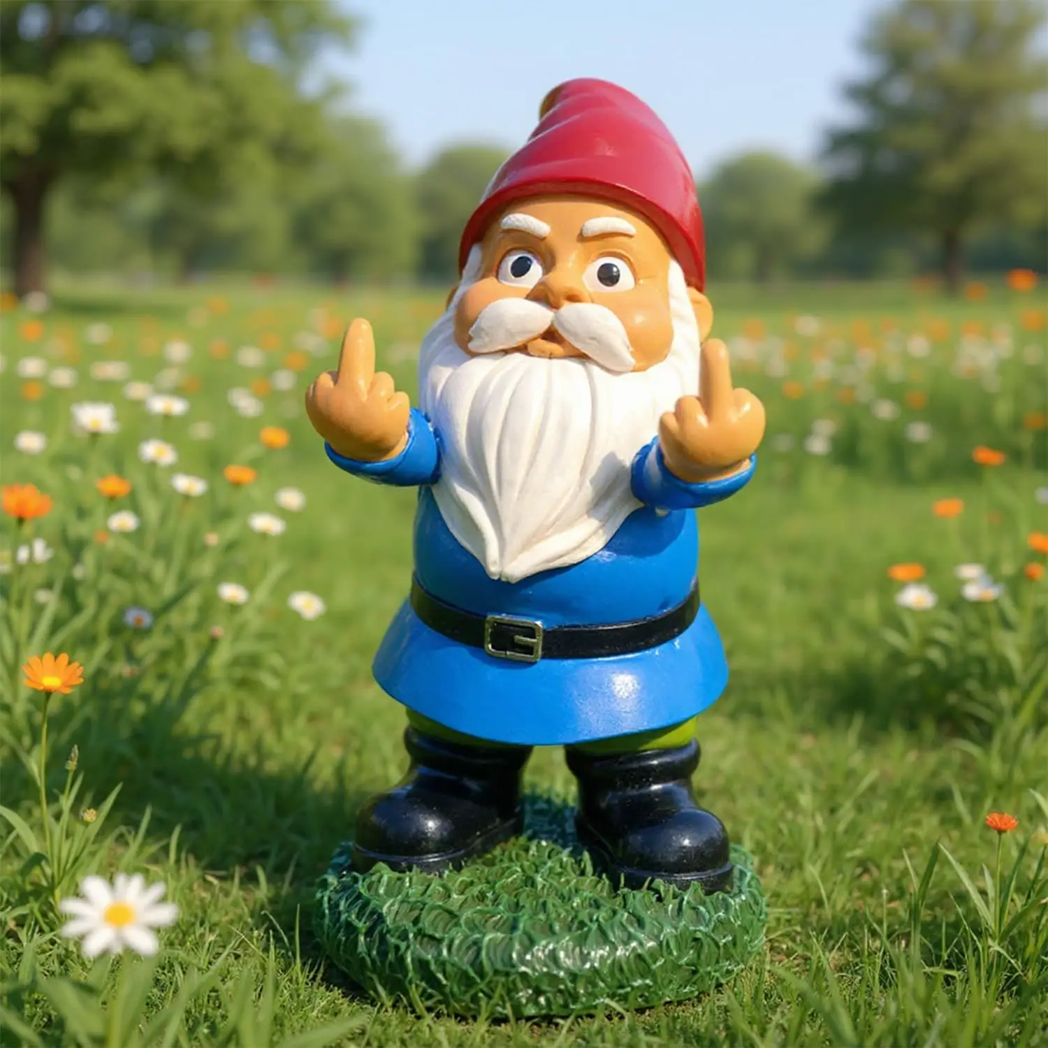 Resin Garden Gnomes, Outdoor Garden Gnomes, Double Finger of Honour, 14 cm, Outdoor Patio Decorations, Housewarming Gift
Resin Garden Gnomes, Outdoor Garden Gnomes, Double Finger of Honour, 14 cm, Outdoor Patio Decorations, Housewarming Gift