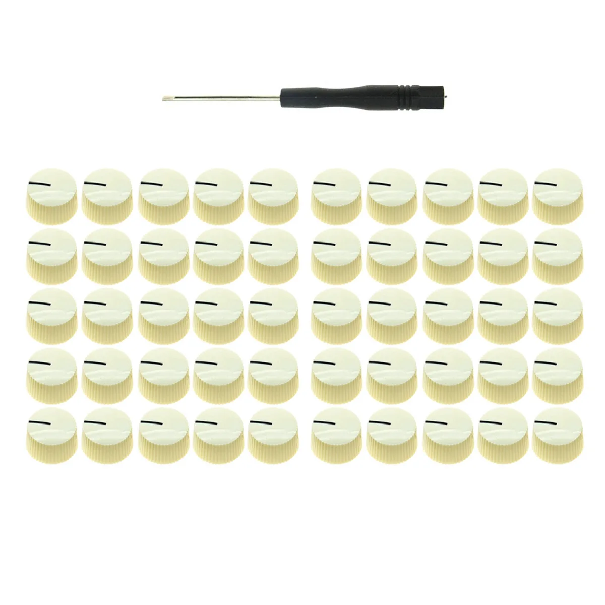 50pcs Ivory Vintage Style Barrel Guitar AMP Knob Amplifier Knobs for Fender Electric Guitar Parts Guitar Accessories
50pcs Ivory Vintage Style Barrel Guitar AMP Knob Amplifier Knobs for Fender Electric Guitar Parts Guitar Accessories