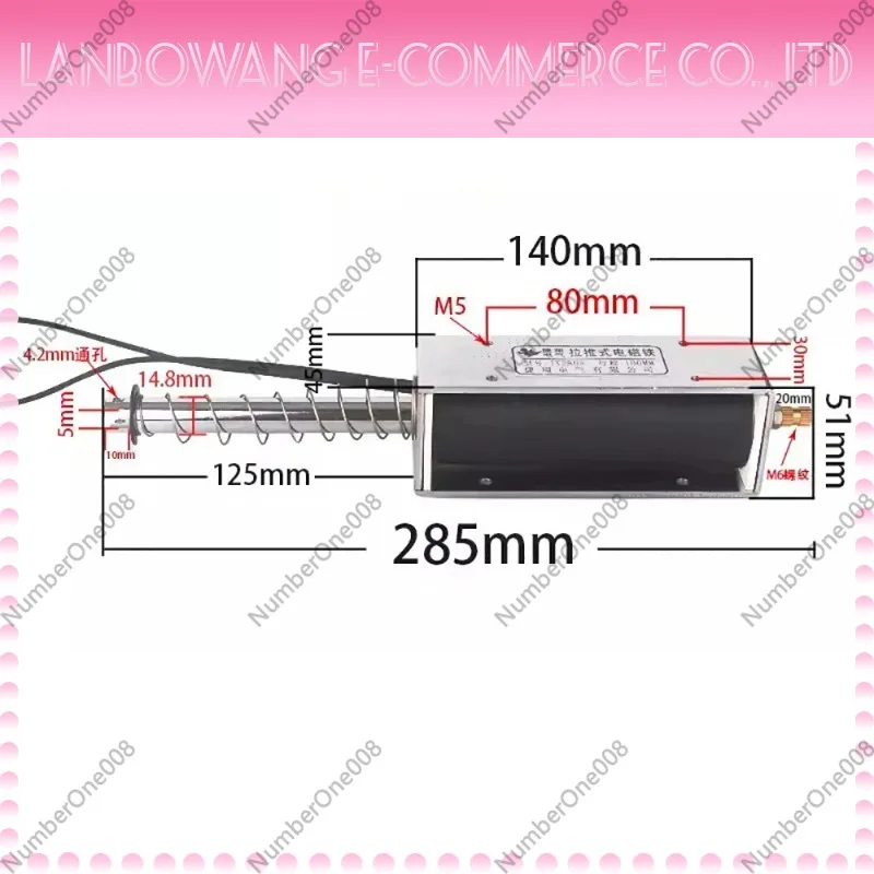 100mm Long Stroke Push-Pull Electromagnet 15KG Thrust DC 24V AC 220V Self-Reset Linear Solenoid Actuator
100mm Long Stroke Push-Pull Electromagnet 15KG Thrust DC 24V AC 220V Self-Reset Linear Solenoid Actuator