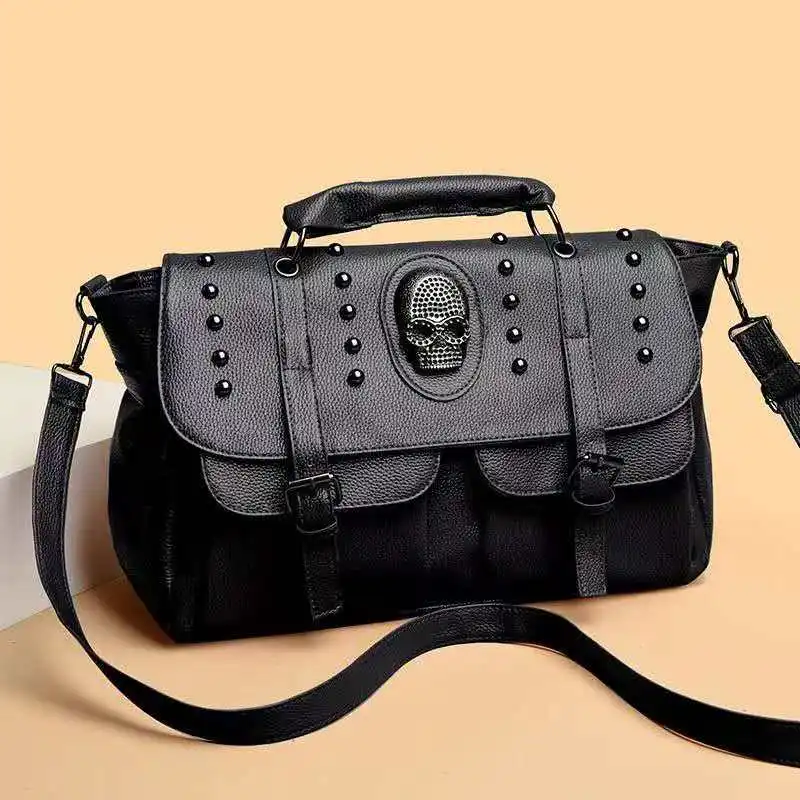 2026 Fashionable and unique metal skull pattern vintage women's bag for outdoor use stylish and versatile motorcycle bag
2026 Fashionable and unique metal skull pattern vintage women's bag for outdoor use stylish and versatile motorcycle bag