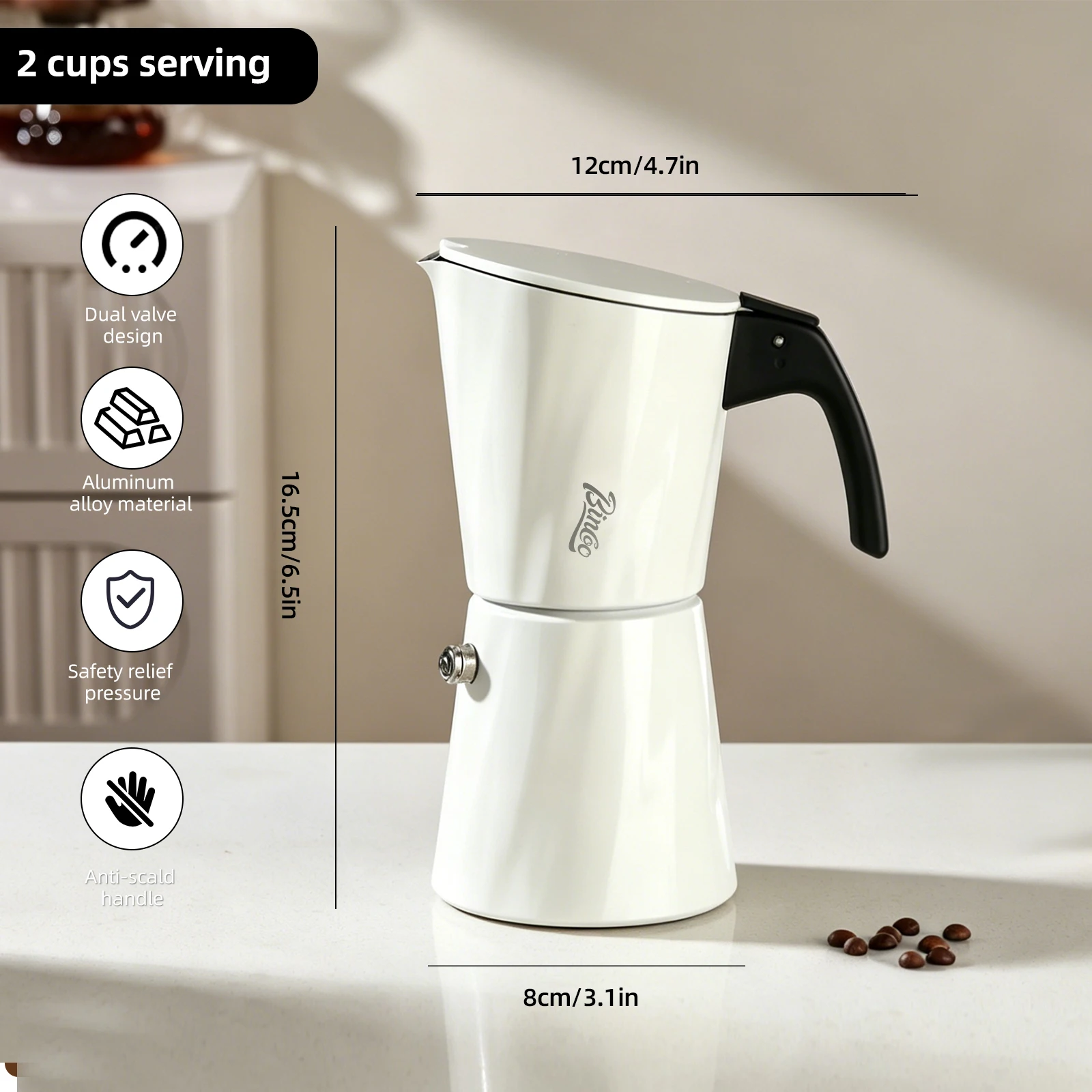 Bincoo Moka Pot 2 Cup,Espresso Maker Stove Top,Italian Coffee Maker,Mocha Pots,Stovetop Espresso Maker,Espresso Stove Top Coffee
Bincoo Moka Pot 2 Cup,Espresso Maker Stove Top,Italian Coffee Maker,Mocha Pots,Stovetop Espresso Maker,Espresso Stove Top Coffee